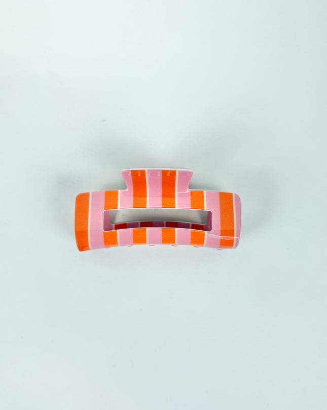 Sicily Stripes Pink Claw Clip