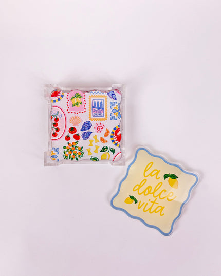 Ciao Bella Acrylic Coaster Set