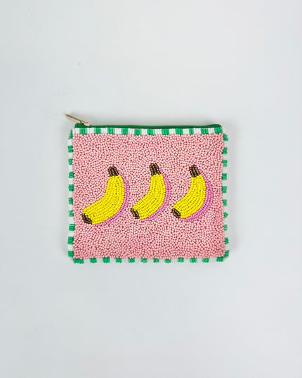 Banana Beaded Pouch