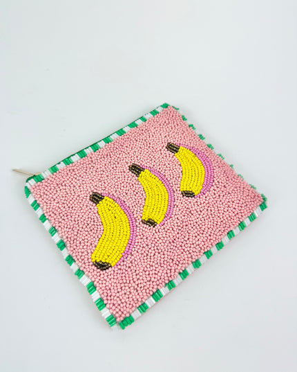 Banana Beaded Pouch
