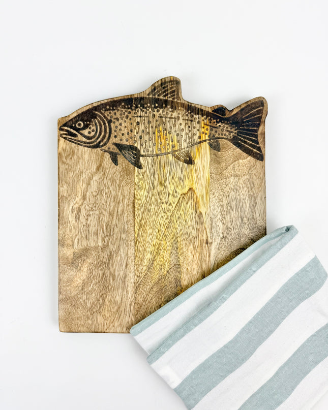 Trout Engraved Wood Board Kitchen in at Wrapsody