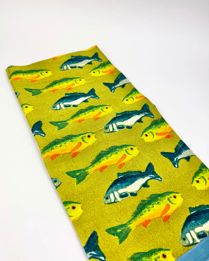 Green Fish Tea Towel Kitchen Towels in at Wrapsody