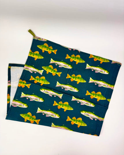 Blue Fish Tea Towel Kitchen Towels in at Wrapsody