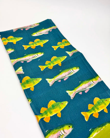 Blue Fish Tea Towel Kitchen Towels in at Wrapsody