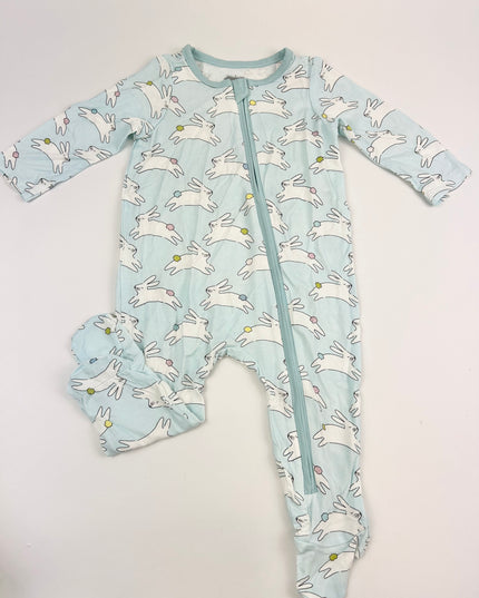 Sleeper Footie Bunny Blue Baby in  at Wrapsody