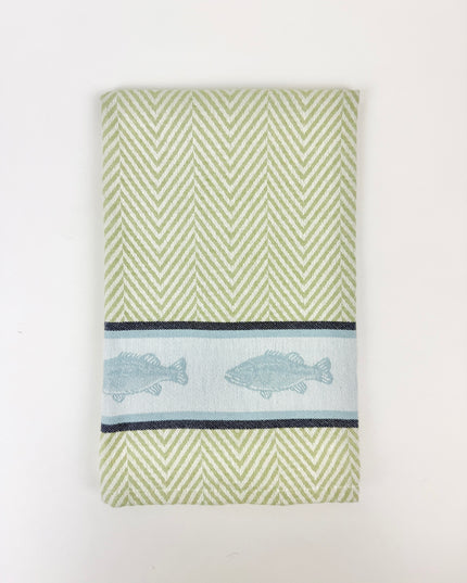 Retreat Blue Trout Towel Kitchen Towels in at Wrapsody