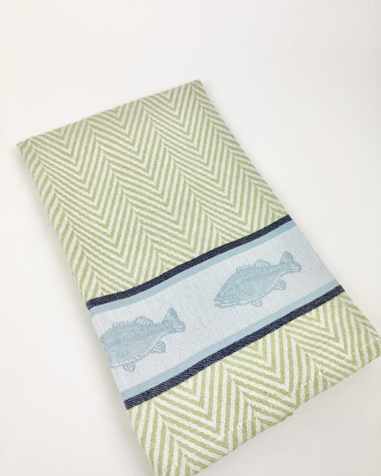 Retreat Blue Trout Towel Kitchen Towels in at Wrapsody