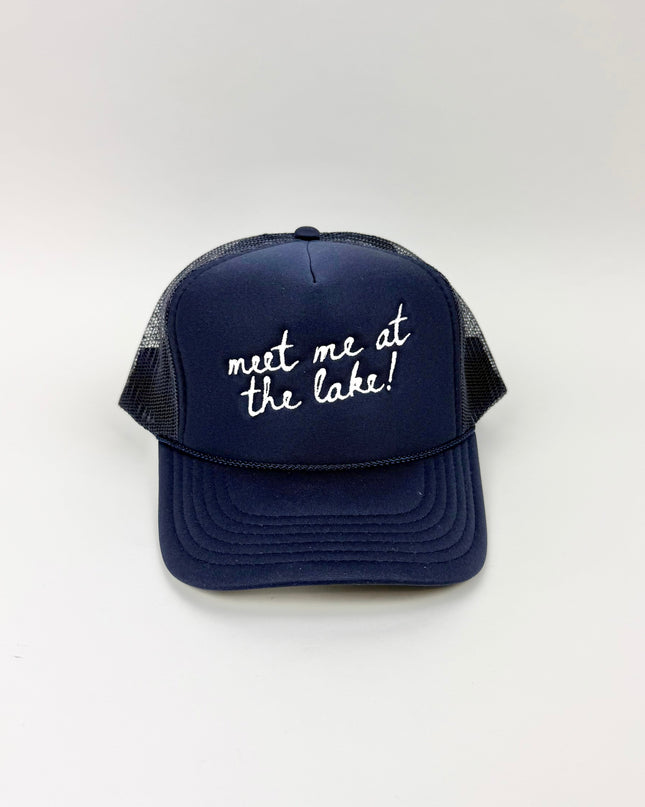 Meet Me At The Lake Navy Trucker Hat