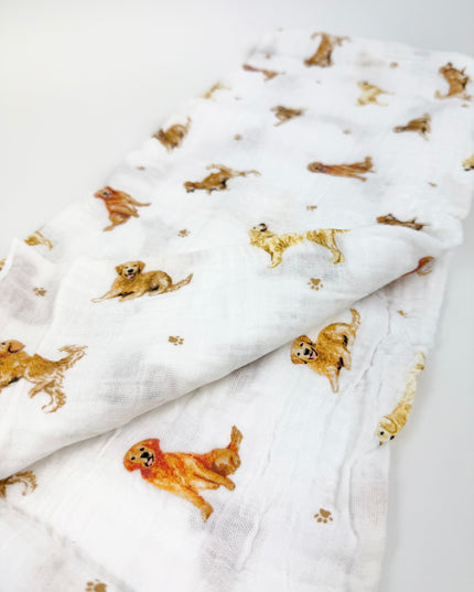 Retriever Swaddle & Rattle Set Baby in at Wrapsody