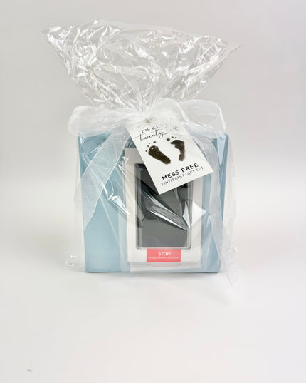 Footprint Gift Set Baby in Blue at Wrapsody