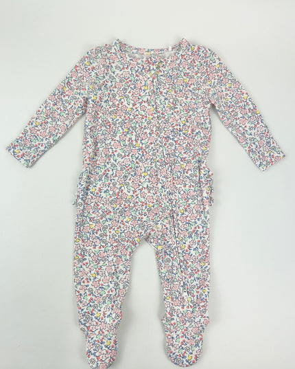Angel Dear Elizabeth's Garden Ruffles Pink 2-Way Zipper Footie Baby in at Wrapsody