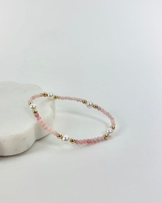 Enewton Purpose Pearl 6mm Bracelet Pink Opal