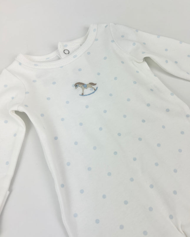 Rocking Horse French Knot Gown Baby in at Wrapsody
