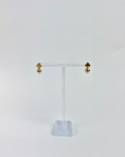 Enewton Signature Cross Classic Gold Stud Earrings in at Wrapsody