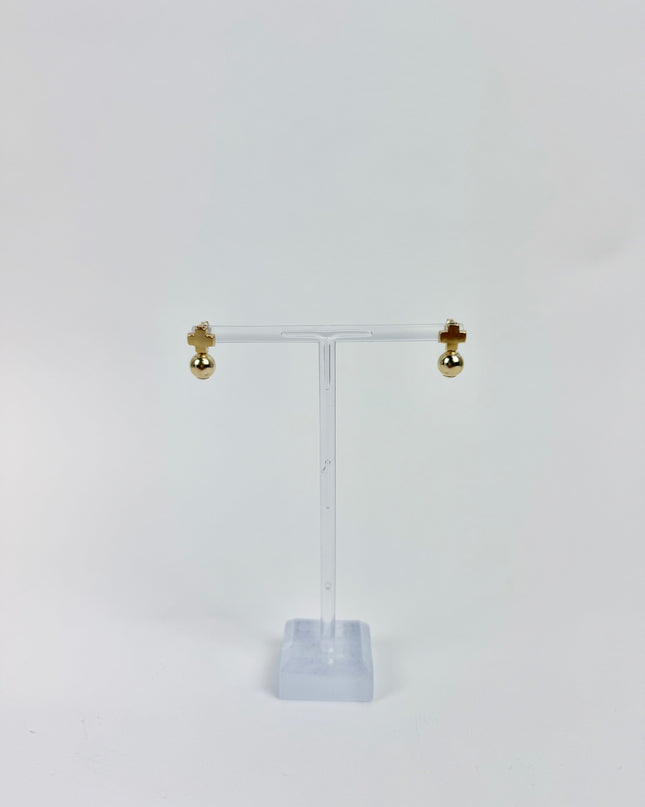 Enewton Signature Cross Classic Gold Stud