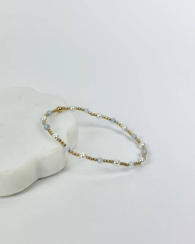 Enewton Pearl Sincerity 4mm Bracelet Aquamarine
