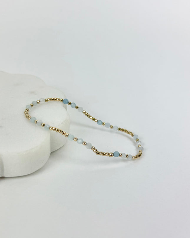 Enewton Gemstone Joy 3mm Bracelet Aquamarine