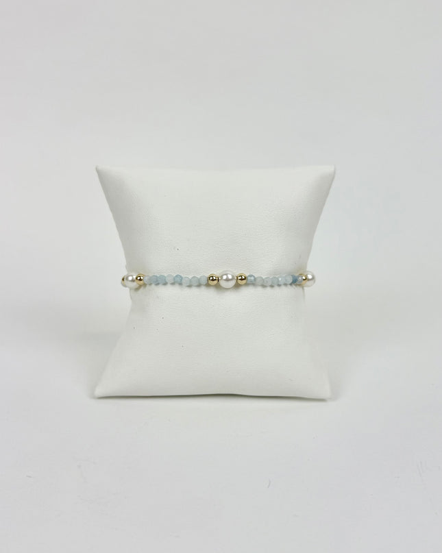 Enewton Purpose Pearl 6mm Bracelet Aquamarine