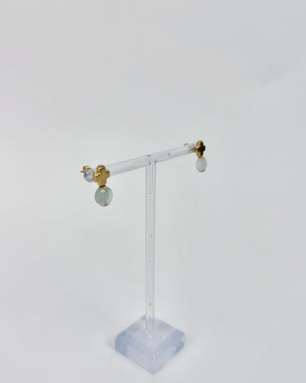 Enewton Signature Cross Stud Aquamarine