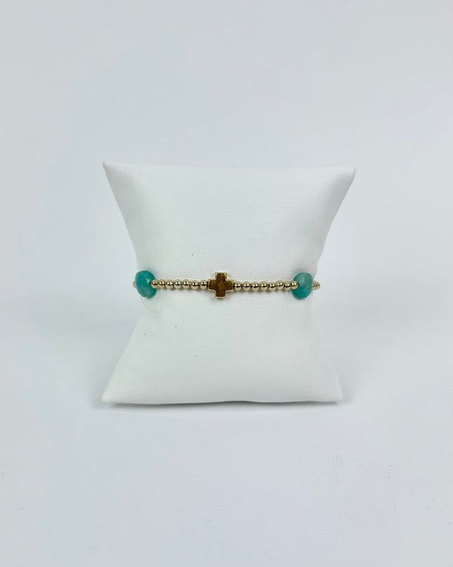 Enewton Signature Cross Admire 3mm Bracelet Amazonite