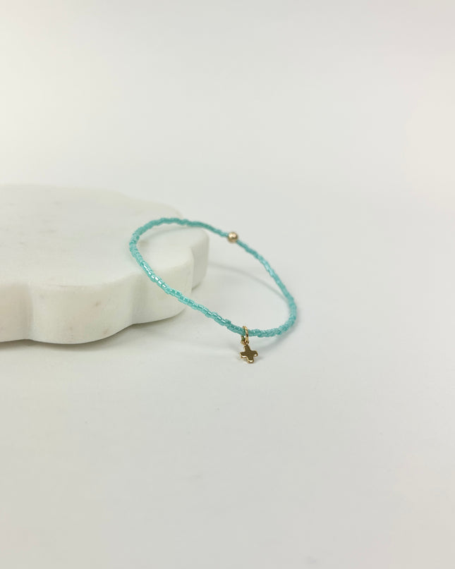 Enewton Hope Classic Signature Cross Charm Bracelet Sea Glass Bracelets in at Wrapsody