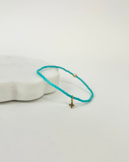 Enewton Hope Classic Signature Cross Charm Bracelet Turquoise Bracelets in at Wrapsody