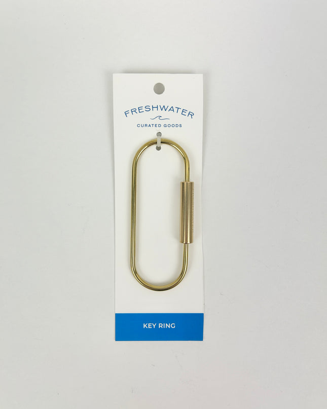 Keyring Oval Brass Travel Accessories in at Wrapsody