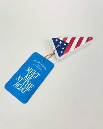 Floating Keychain USA Sail Flag Travel Accessories in at Wrapsody