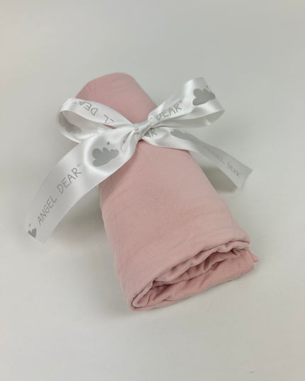 Angel Dear Solid Peachskin Pink Swaddle Blanket Blankets & Throws in at Wrapsody