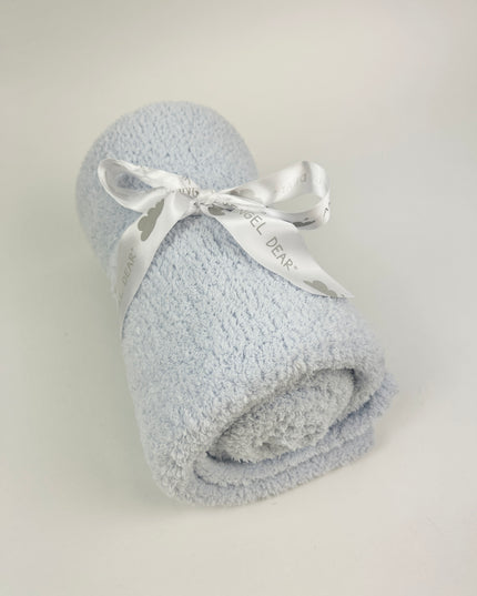 Angel Dear Chenille Light Blue Baby Blanket Blankets & Throws in at Wrapsody