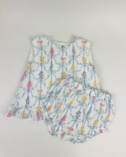 Angel Dear Ribbon Bouquet Top & Bloomer Ruffle Set Baby in at Wrapsody