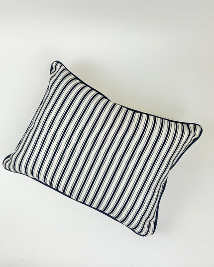 Auburn Pennant Pillow with Navy Piping Pillows in at Wrapsody