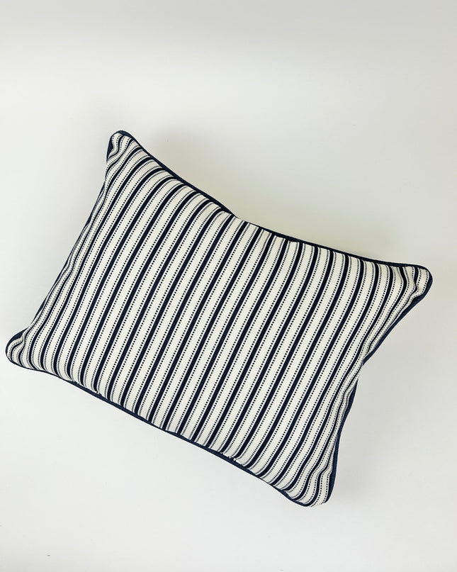 Auburn Pennant Pillow with Navy Piping Pillows in at Wrapsody