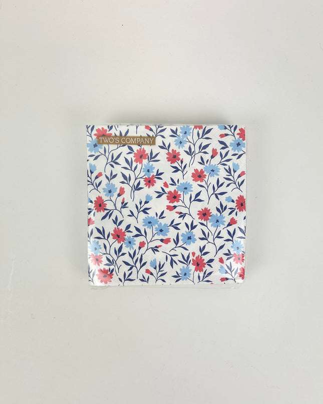 Bloom Red/White/Blue Cocktail Napkins Napkins in at Wrapsody