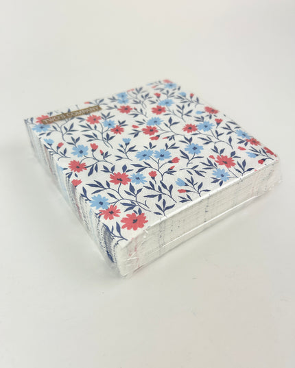 Bloom Red/White/Blue Cocktail Napkins Napkins in at Wrapsody