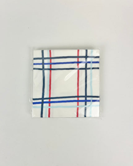 Plaid 4th of July Cocktail Napkins Napkins in at Wrapsody