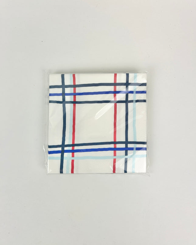 Plaid 4th of July Cocktail Napkins Napkins in at Wrapsody