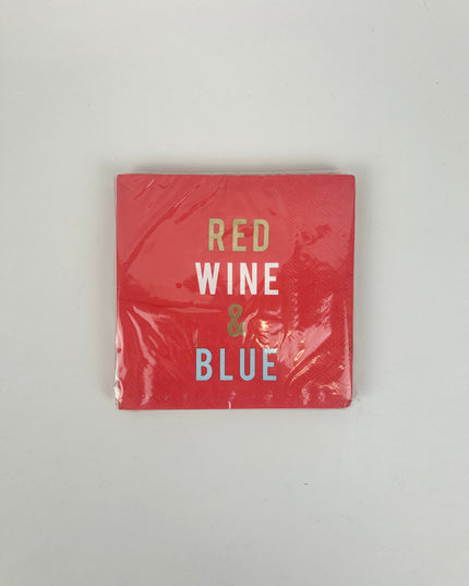 Red Wine & Blue Cocktail Napkins Napkins in at Wrapsody