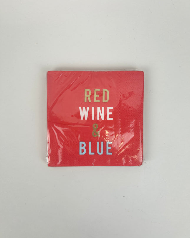 Red Wine & Blue Cocktail Napkins Napkins in at Wrapsody