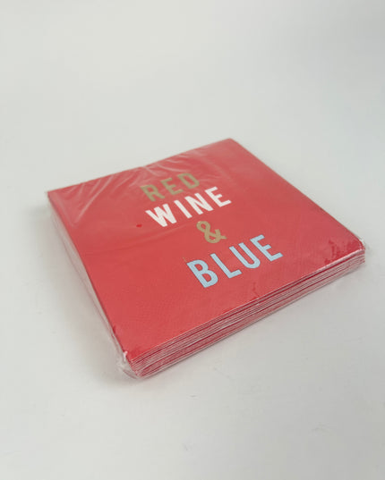 Red Wine & Blue Cocktail Napkins Napkins in at Wrapsody