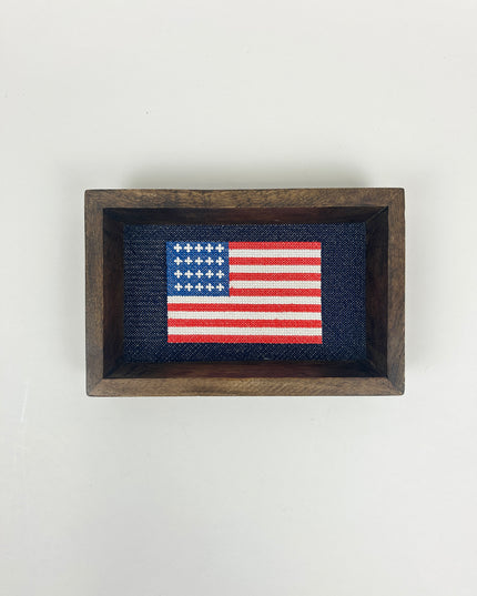 Needlepoint Flag Tray