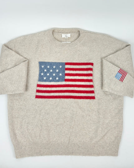American Flag Oatmeal Sweater