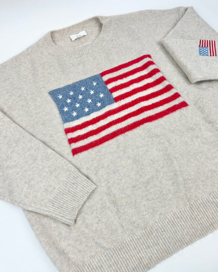 American Flag Oatmeal Sweater