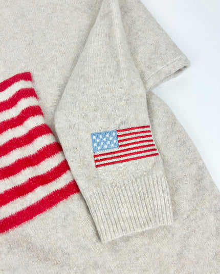 American Flag Oatmeal Sweater