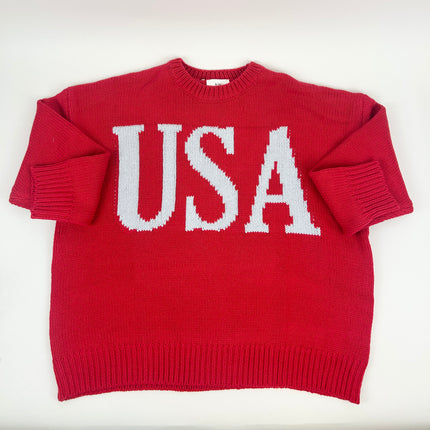 USA Red/Baby Blue Sweater Sweaters in at Wrapsody