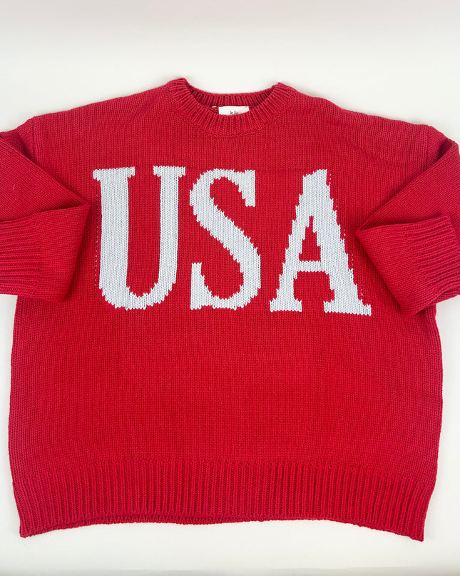 USA Red/Baby Blue Sweater