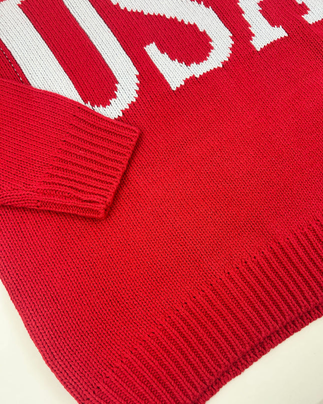 USA Red/Baby Blue Sweater Sweaters in at Wrapsody