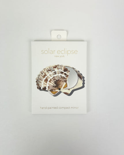 Solar Eclipse Seashell Compact Mirror