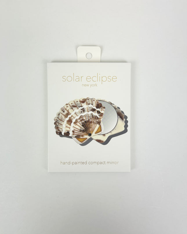 Solar Eclipse Seashell Compact Mirror