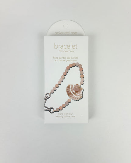 Solar Eclipse Seashell Phone Chain Bracelet